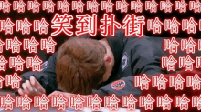 a man is laying down in front of a collage of chinese characters