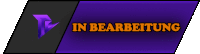 a purple sign that says in bearbeitung in orange letters