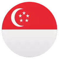 the flag of singapore has a crescent moon and five stars