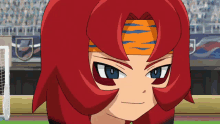 a cartoon character with red hair and a headband that says pepsi on it