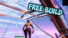 a video game with the words free build on the bottom