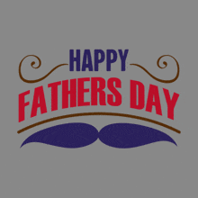 a happy fathers day greeting card with a mustache