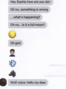 a screenshot of a text message between two people .