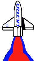 a drawing of a rocket that says ultra