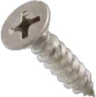 a close up of a screw on a white background .