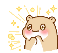 a cartoon of a bear with a blush on his cheek