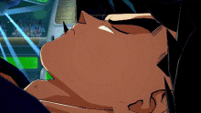 a close up of a man 's face in a pixelated cartoon