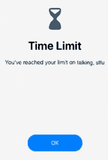 a screenshot of a time limit notification