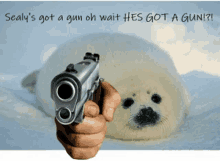 sealy 's got a gun oh wait he 's got a gun !!