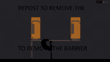 a screenshot of a game that says to remove the barrier