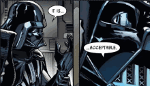 darth vader says it is acceptable in a comic