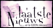 a sign that says ' nieuws ' on it in a foreign language