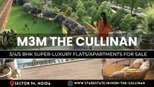 an advertisement for m3m the cullinan in noida