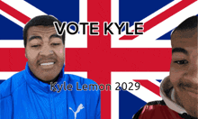 a poster that says vote kyle kyle lemon 2029 on it