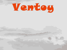 the word ventoy is written in orange on a gray background