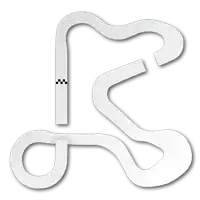 a drawing of a race track with a checkered flag