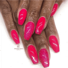 a close up of a woman 's nails with the words meraki nails by princess