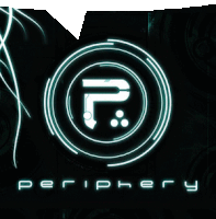 a logo for periphery with a glowing p in a circle