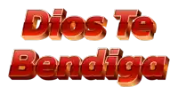 dios te bendiga is written in red and gold letters