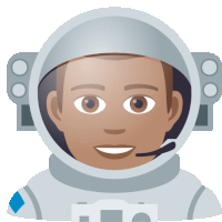 an illustration of a man in an astronaut 's helmet