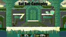 a game called bat bat gameplay is being played on a screen