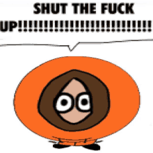 a cartoon character says shut the fuck up