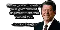 a picture of ronald reagan with a quote from him