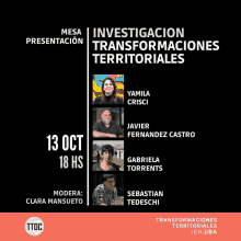 a poster advertising a mesa presentation on october 13th at 18hs