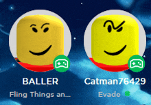 baller and catman76429 are two roblox avatars