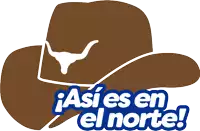 a picture of a cowboy hat with the words " así es en el norte " underneath it