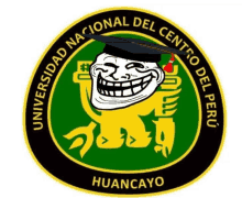 the logo for universidad nacional del centro del peru has a troll face on it