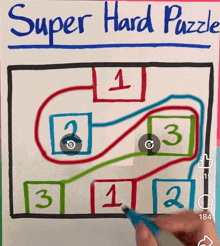 a person is drawing a super hard puzzle on a piece of paper