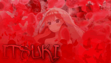 a picture of a girl with the name tsuki written on it