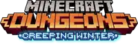 a logo for minecraft dungeons creeping winters