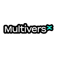 a logo for multivers with a blue x on it