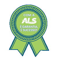 a green ribbon with the words " com a als " on it