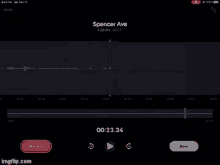 a screenshot of a recording of spencer ave on a tablet