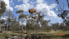 a photo taken on 16-09-2020 shows a rusty machine in the middle of a field