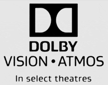 a logo for dolby vision atmos that is in select theatres