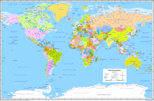 a map of the world with a few states labeled as ' united states of america '