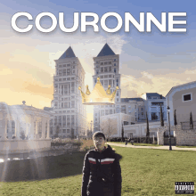 an album cover for couronne shows a man with a crown