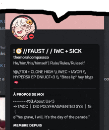 a screenshot of faust / iwc + sick 's facebook page