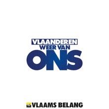 a logo for vlaanderen weer van ons is shown