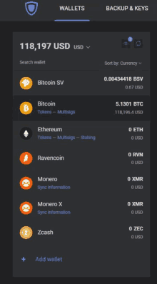 a screenshot of a wallet with 118197 usd in it