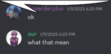 a screenshot of a discord conversation between superderplux and another person