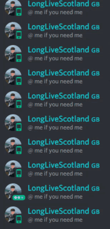 a screenshot of a long live scotland gb account