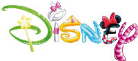 a disney logo with a fairy wand and mickey mouse