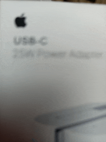 a close up of an apple usb-c power adapter box