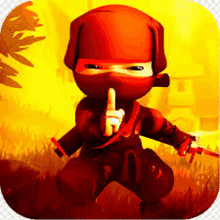 a cartoon ninja is holding his finger to his mouth .