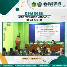 an advertisement for ksm 2022 shows a man giving a speech at a podium